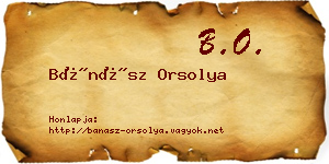 Bánász Orsolya névjegykártya